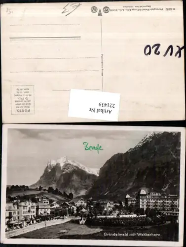 221439,Grindelwald Totale m. Wetterhorn Kt Bern