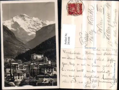 241448,Interlaken Teilansicht und d. Jungfrau Kt Bern