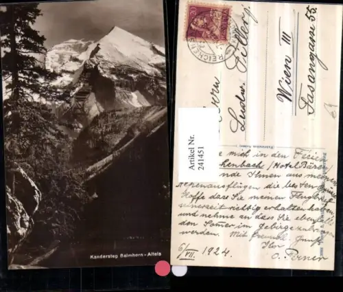 241451,Kandersteg Balmhorn Altels Bergkulisse Kt Bern