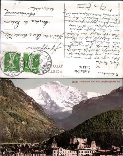 241476,Interlaken Teilansicht u. d. Jungfrau Kt Bern