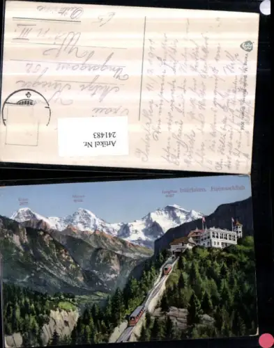 241483,Interlaken Heimwehfluh Bergstation Bergbahn m. Jungfrau Mönch u. Eiger Kt Bern