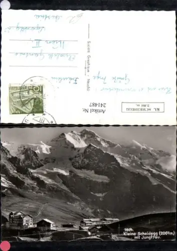 241487,Kleine Scheidegg m. Jungfrau Bergkulisse Kt Bern