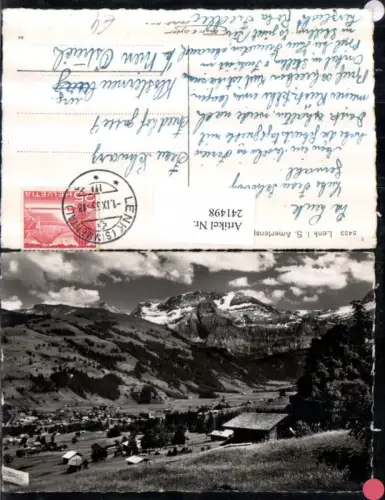 241498,Lenk im Simmental Totale m. Amertenspitz u. Wildstrubel Kt Bern