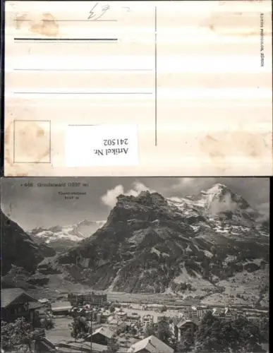 241502,Grindelwald Teilansicht m. Fiescherhörner Kt Bern