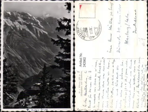 242002,Mürren Teilansicht m. Mittaghorn u. Grosshorn Kt Bern