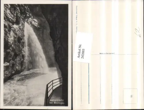242003,Aareschlucht Partie Wasserfall b. Meiringen Kt Bern