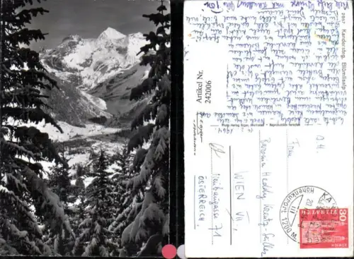 242006,Kandersteg Blümlisalp Winterbild Bergkulisse Kt Bern