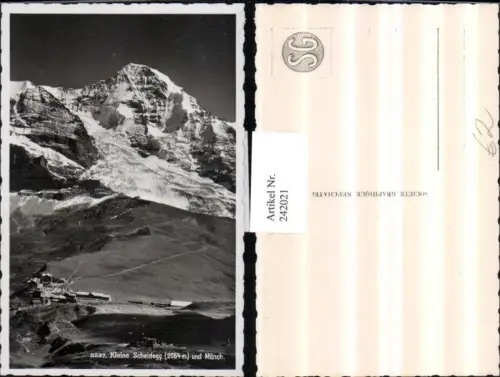 242021,Kleine Scheidegg und Mönch Bergkulisse Kt Bern