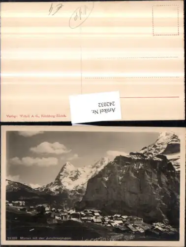 242032,Mürren Totale m. d. Jungfraugruppe Kt Bern