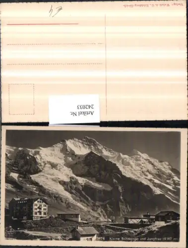 242033,Kleine Scheidegg und Jungfrau Bergkulisse Kt Bern