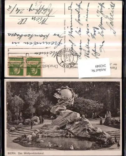 242049,Bern Das Weltpostdenkmal Denkmal