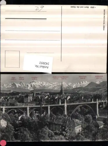 242052,Bern Totale Brücke m. Alpen
