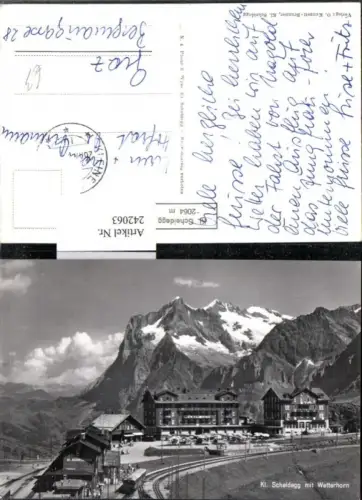 242063,Kleine Scheidegg m. Wetterhorn Bergkulisse Kt Bern