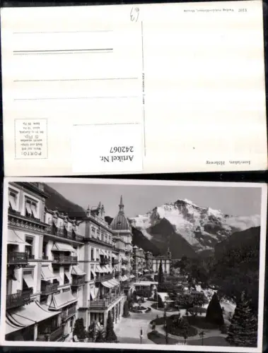 242067,Interlaken Höheweg Ansicht m. Jungfrau Kt Bern