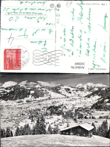 242069,Gstaad Totale Winterbild Kt Bern
