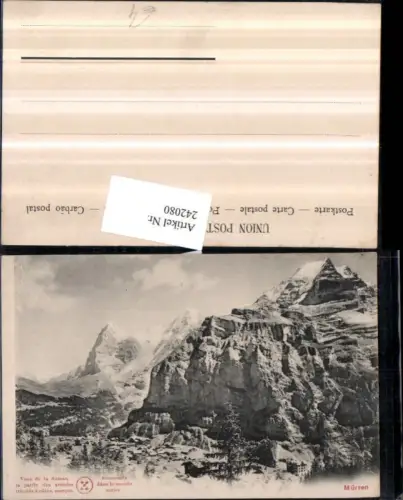 242080,Mürren Totale Bergkulisse Kt Bern