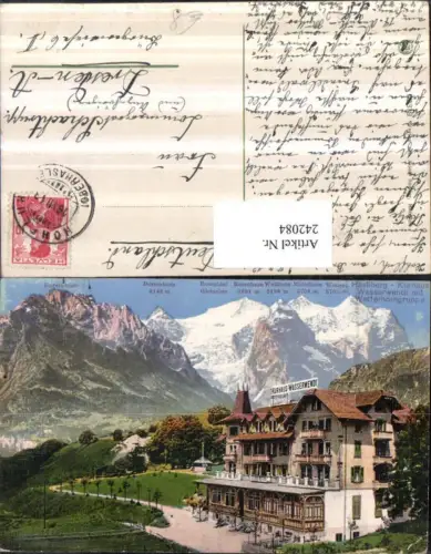242084,Hasliberg Kurhaus Wasserwendi m. Wetterhorngruppe Kt Bern