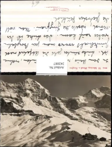 242087,Keine Scheidegg m. Mönch u. Jungfrau Bergkulisse Kt Bern