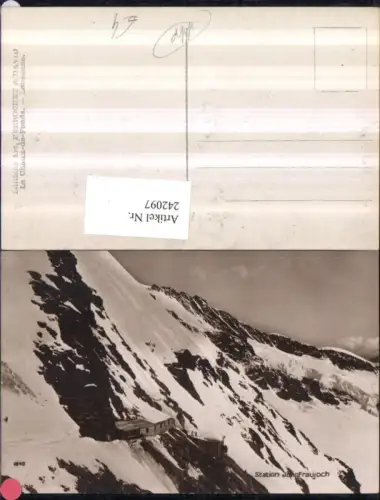 242097,Station Jungfraujoch Bergkulisse Kt Bern