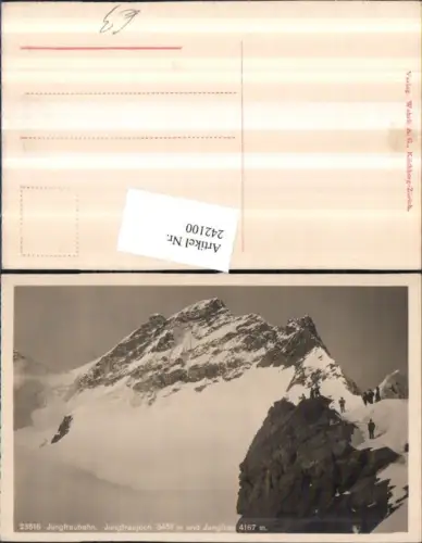 242100,Jungfraubahn Jungfraujoch u. Jungfrau Bergkulisse Kt Bern