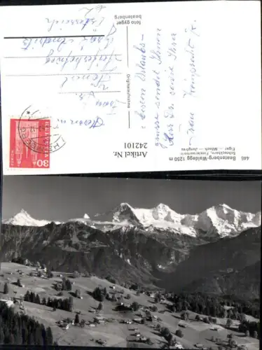 242101,Beatenberg-Waldegg m. Schreckhorn Finsteraarhorn Kt Bern