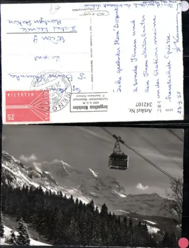 242107,Luftseilbahn Seilbahn Wengen Männlichen m. Jungfrau Kt Bern