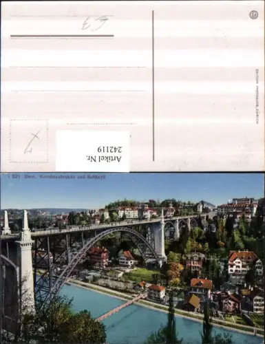 242119,Bern Teilansicht Kornhausbrücke u. Schänzli