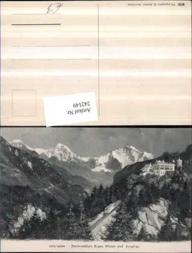 242149,Interlaken Heimwehfluh Eiger Mönch u. Jungfrau Bergbahn Kt Bern