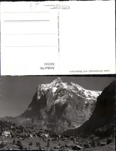 242161,Grindelwald Totale m. Wetterhorn Kt Bern
