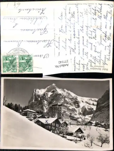 277142,Grindelwald Hotel Belvedere Bergkulisse Winterbild Kt Bern