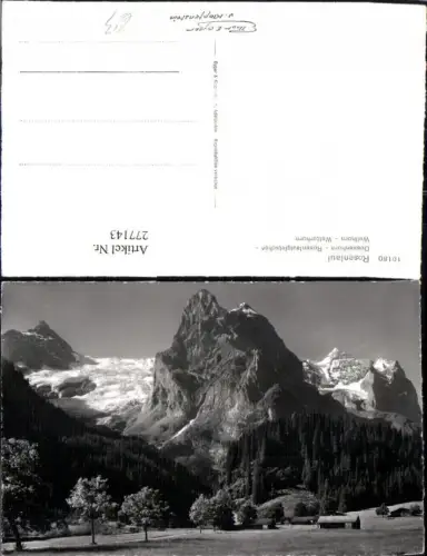 277143,Rosenlaui Dossenhorn Rosenlauigletscher Wellhorn Wetterhorn Bergkulisse Kt Bern