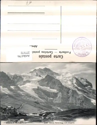 277172,Kleine Scheidegg u. Jungfrau Bergkulisse Kt Bern