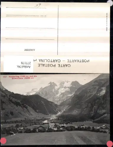 277178,Kandersteg und d. Blüemlisalp Bergkulisse Kt Bern