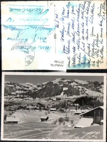 277186,Gstaad im Berner Oberland Totale Winterbild Kt Bern
