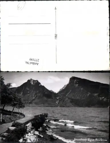 277199,Strandweg Spiez Faulensee Partie Bergkulisse Kt Bern