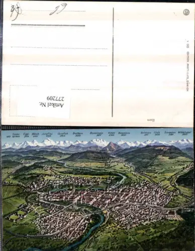 277209,Bern Berne Totale m. Alpen Bergkulisse