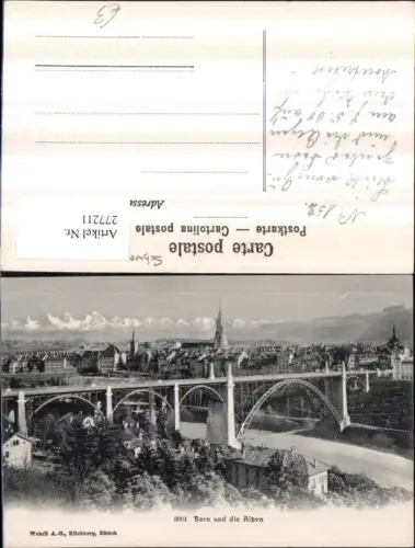 277211,Bern Berne Totale Brücke m. d. Alpen
