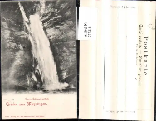 277218,Gruß aus Meyringen Meiringen Oberer Reichenbachfall Wasserfall Kt Bern