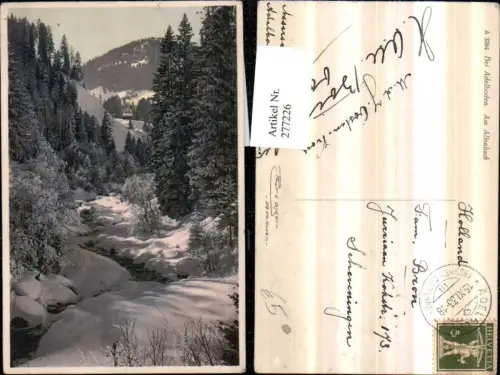 277226,Bei Adelboden am Allenbach Partie Winterbild Kt Bern