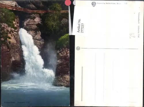 277227,Trümmelbach Unterster Fall Wasserfall b. Lauterbrunnen Kt Bern