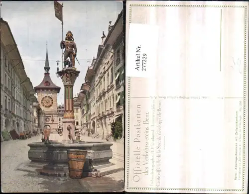 277229,Bern Berne Zähringerbrunnen Brunnen m. Zeitglockenturm Turm