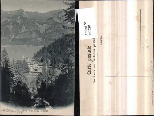 277230,Giessbach b. Brienz Hotel Bergkulisse Kt Bern