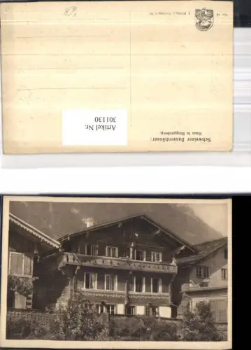 301130,Schweizer Bauernhäuser Haus i. Ringgenberg pub J. Elchlepp Freiburg i. Breisgau 13 Kt Bern