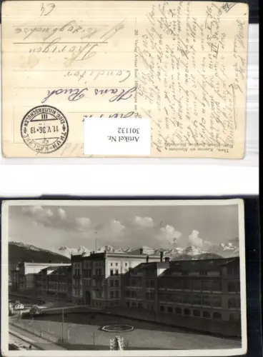 301132,Thun Kaserne m. Alpenkette Eiger Mönch Jungfrau u. Blümlisalp Kt Bern