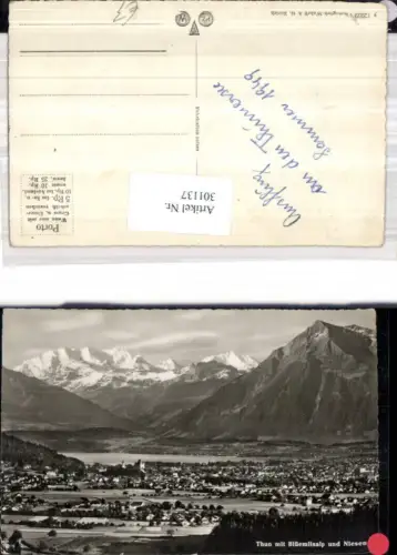 301137,Thun m. Blüemlisalp u. Niesen Totale Kt Bern