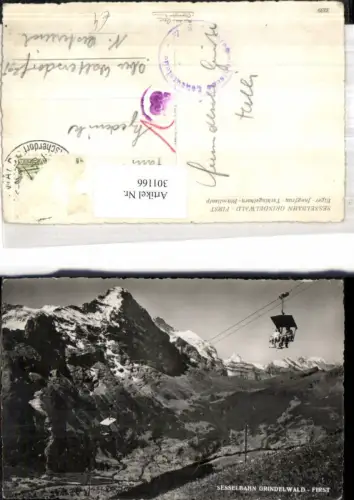 301166,Grindelwald Sesselbahn First Eiger Jungfrau Tschingelhorn Blümlisalp Kt Bern