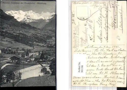 301190,Mülenen Talstation d. Niesenbahn Blümlisalp Brücke Kt Bern