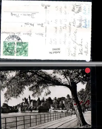 303941,Thun Promenade Blick zum Schloss Kt Bern