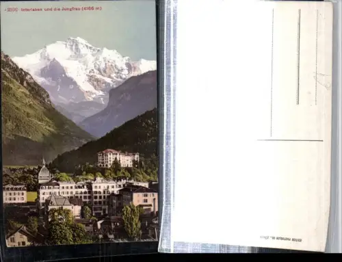 309440,Interlaken Teilansicht m. Jungfrau Bergkulisse Kt Bern