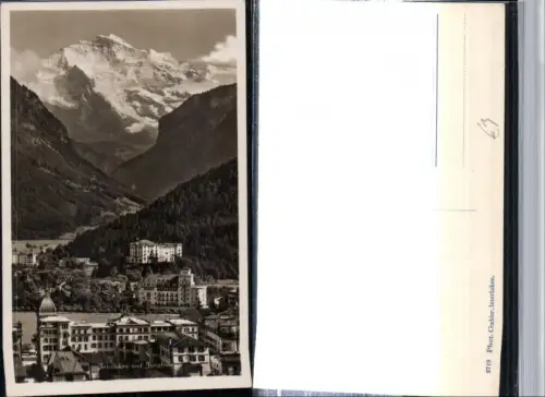 309446,Interlaken Teilansicht m. Jungfrau Bergkulisse Kt Bern
